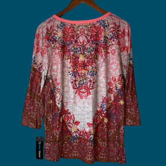 Rebecca Malone Hi-Low Pull-Over Blouse Size Large NWT - Picture 2 of 10